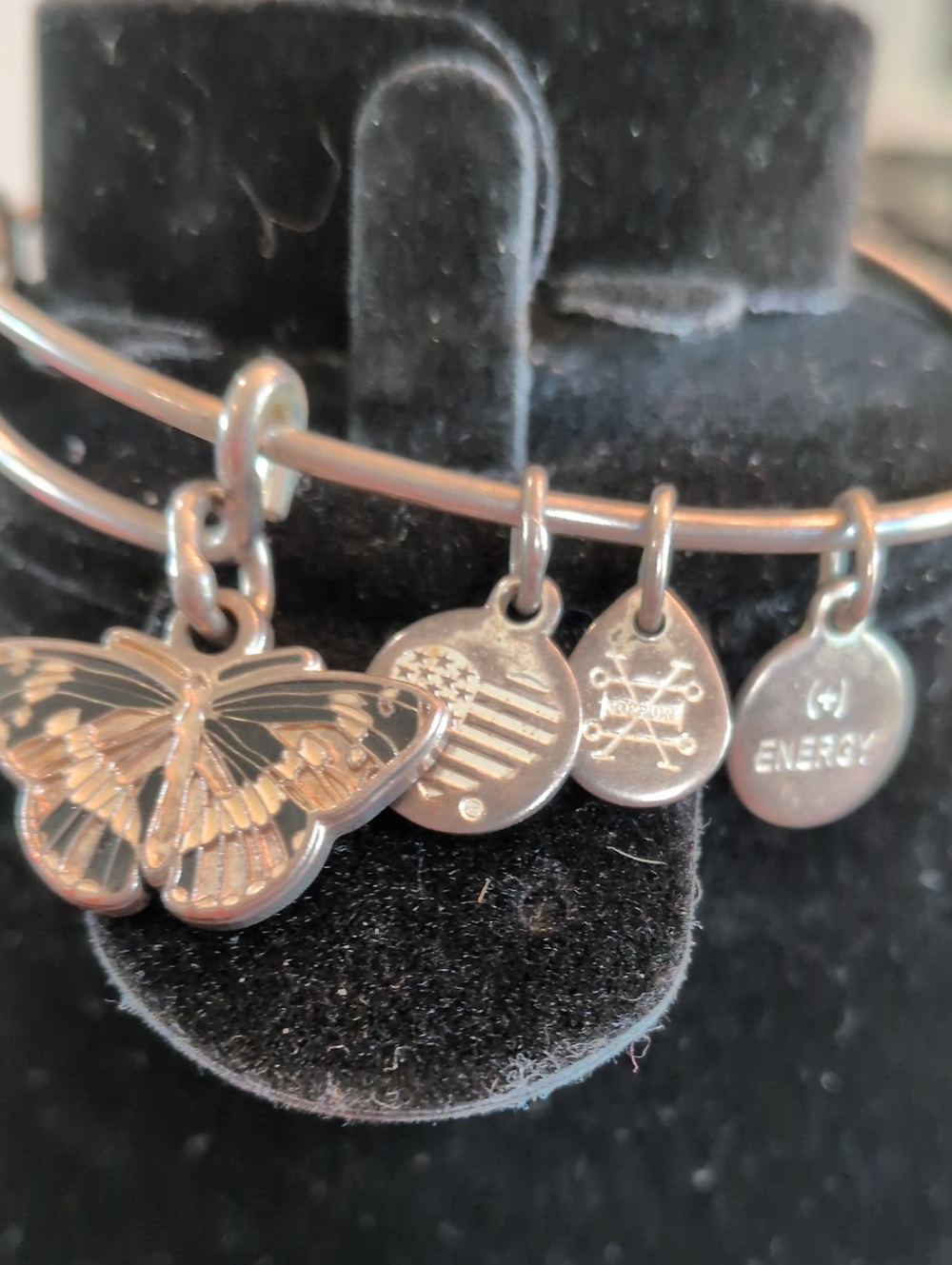 Alex and Ani Silver Butterfly Charm Silver Rare Retired Hard To Find